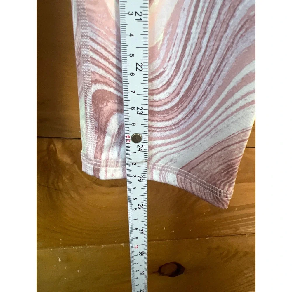Old Navy‎ Active Leggings Girls Large (10-12) Pink Swirl PowerSoft High Rise Gym